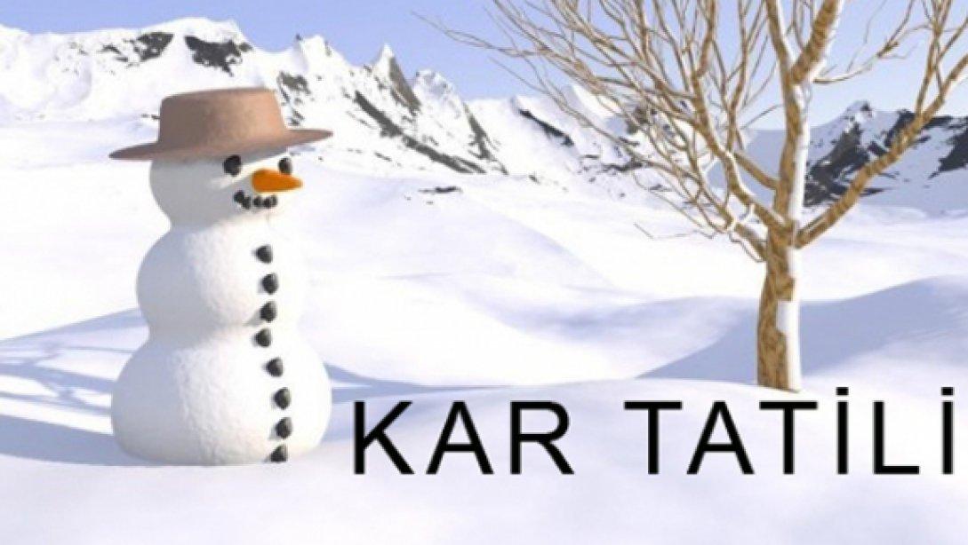 08.01.2019 SALI GÜNÜ OKULLAR TATİL