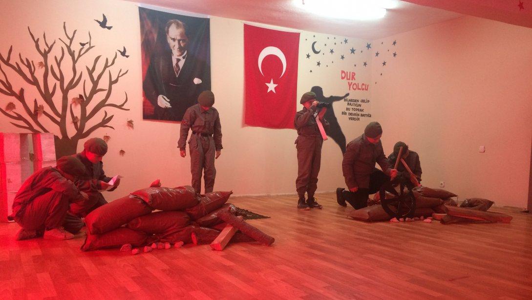 İlçemizde 18 Mart Çanakkale Zaferi ve Şehitleri Anma Günü´nün 104. Yıl Dönümü Münasebetiyle Program Düzenlendi