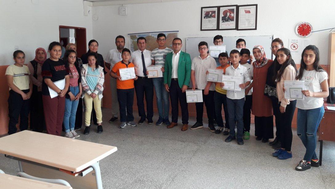 2018-2019 Eğitim- Öğretim Yılı Sonu Karne Dağıtım Töreni Gerçekleştirildi